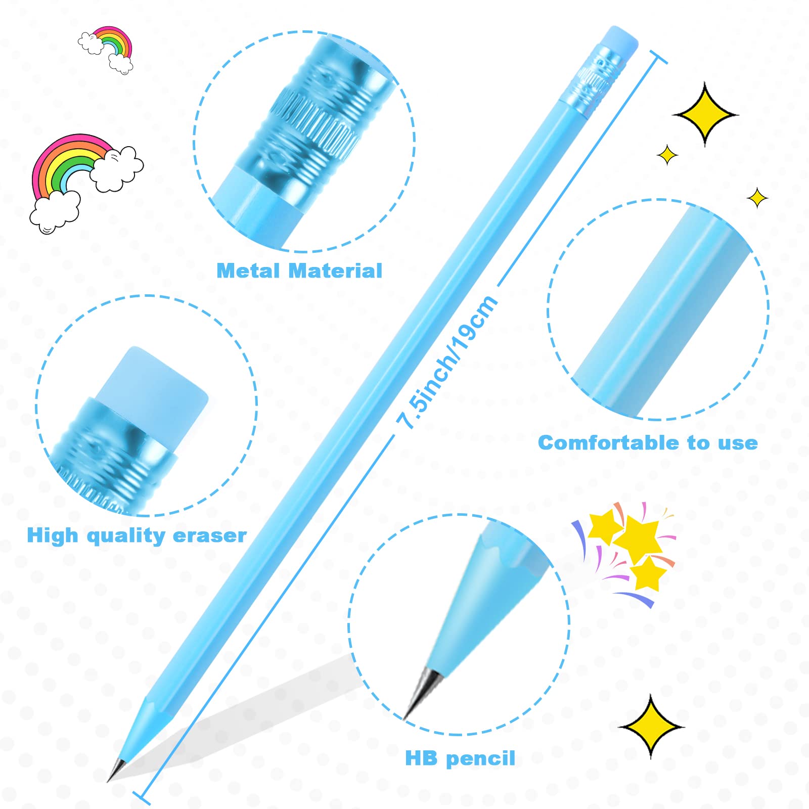 Amazon | 鉛筆 #2 HB 数字2鉛筆 消しゴム付き 30本 削り済み かわいい